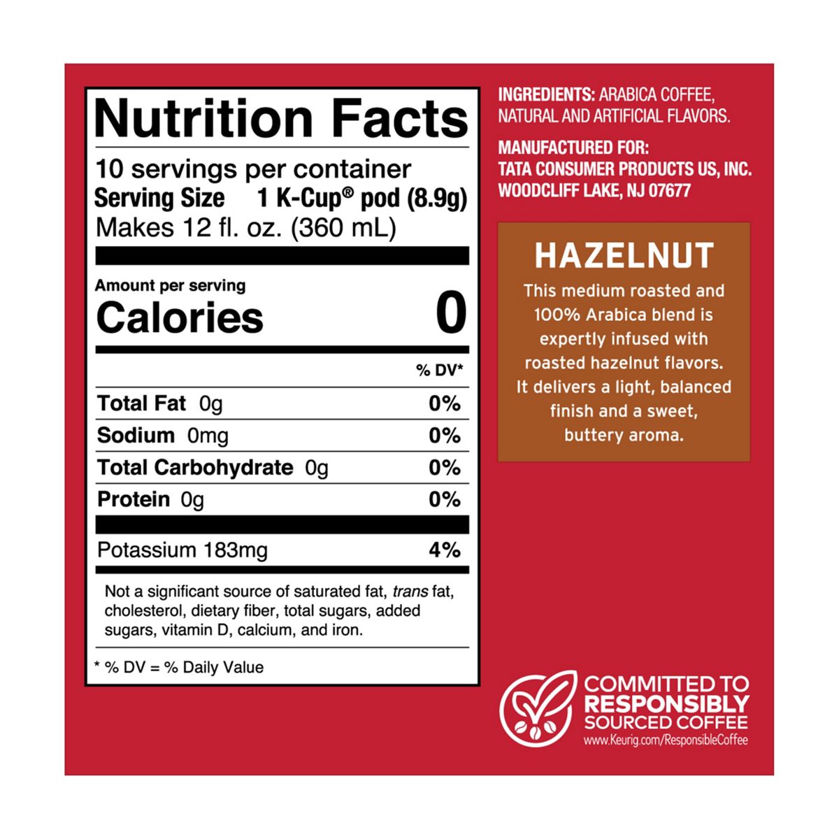 Eight O'Clock Hazelnut Coffee K-Cup Pods