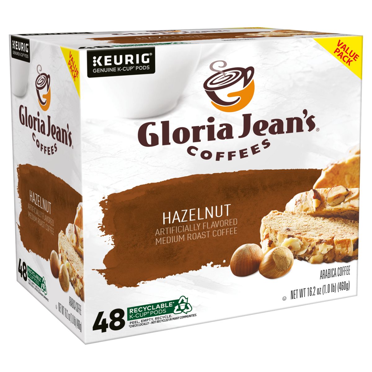 Gloria Jean's Hazelnut Coffee K-Cup Pods