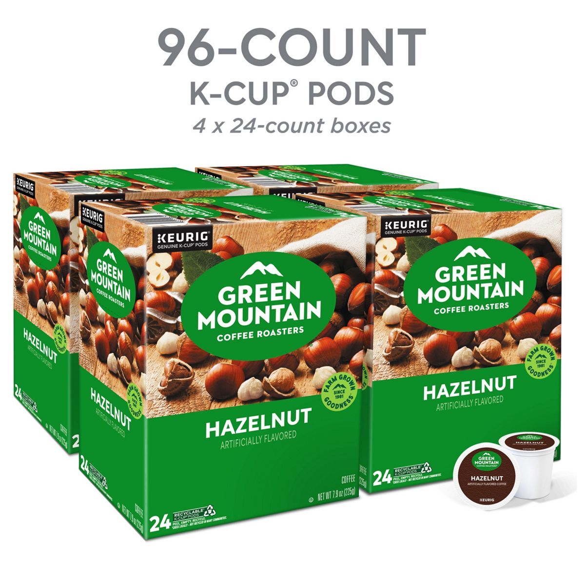Green Mountain Coffee Roasters Hazelnut Coffee K-Cup Pods