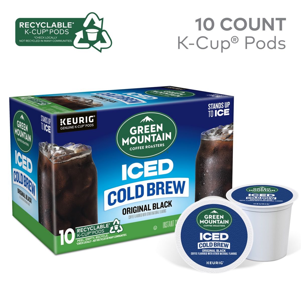 Green Mountain Coffee Roasters ICED Original Black Cold Brew K-Cup Pods