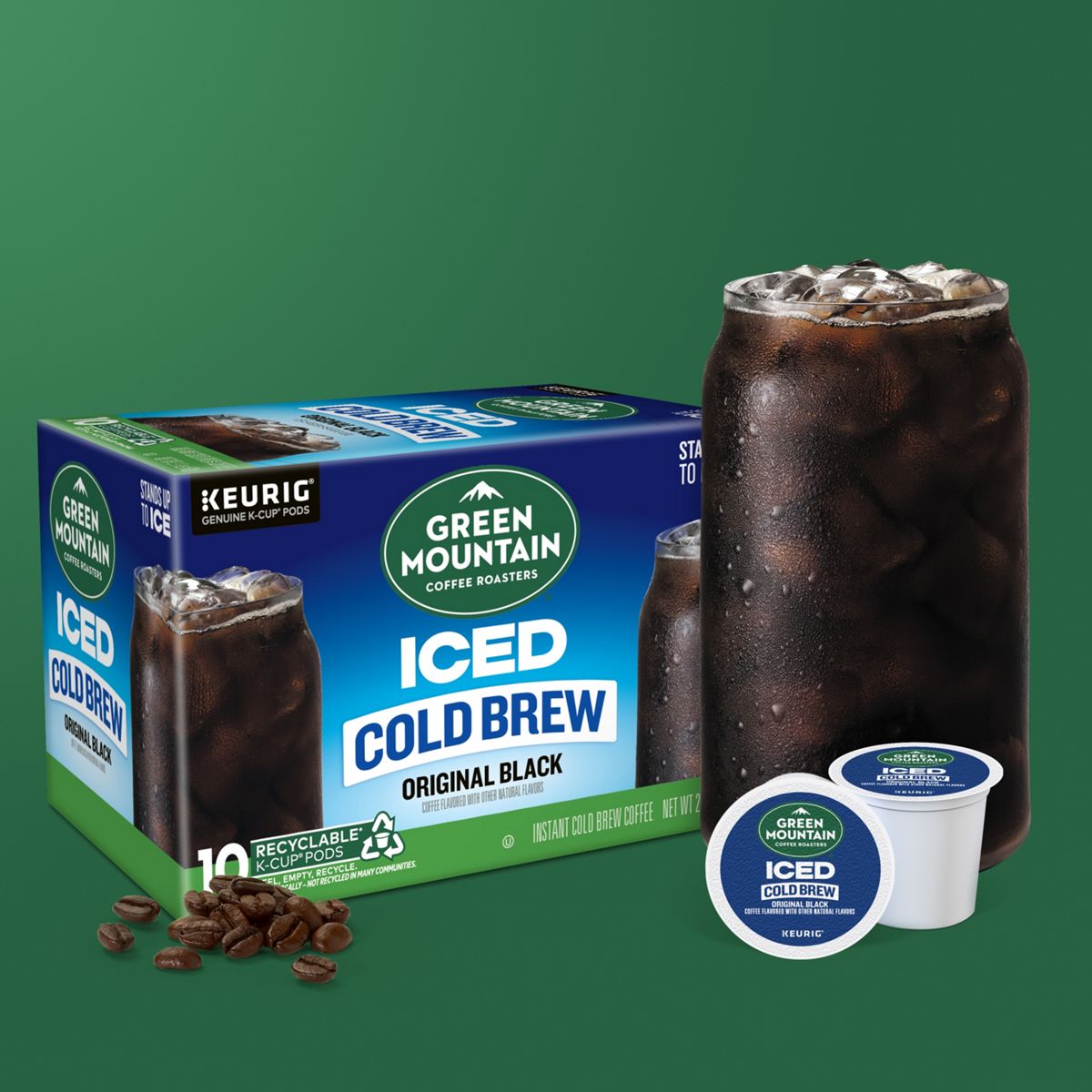 Green Mountain Coffee Roasters ICED Original Black Cold Brew K-Cup Pods