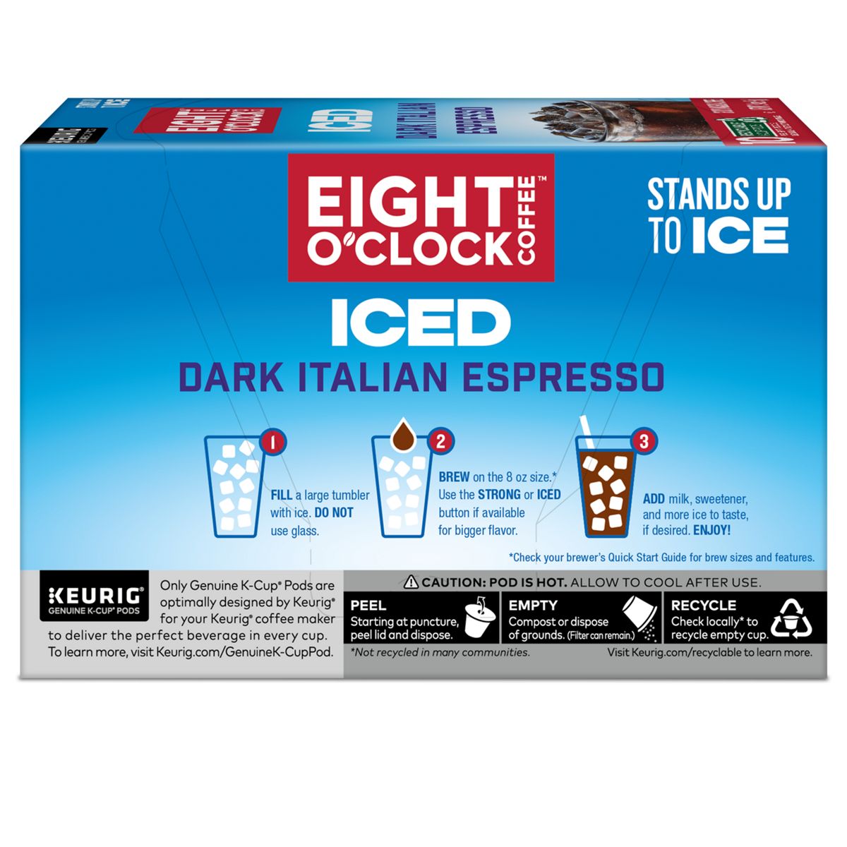 Eight O'Clock Iced Dark Italian Espresso K-Cup Pods