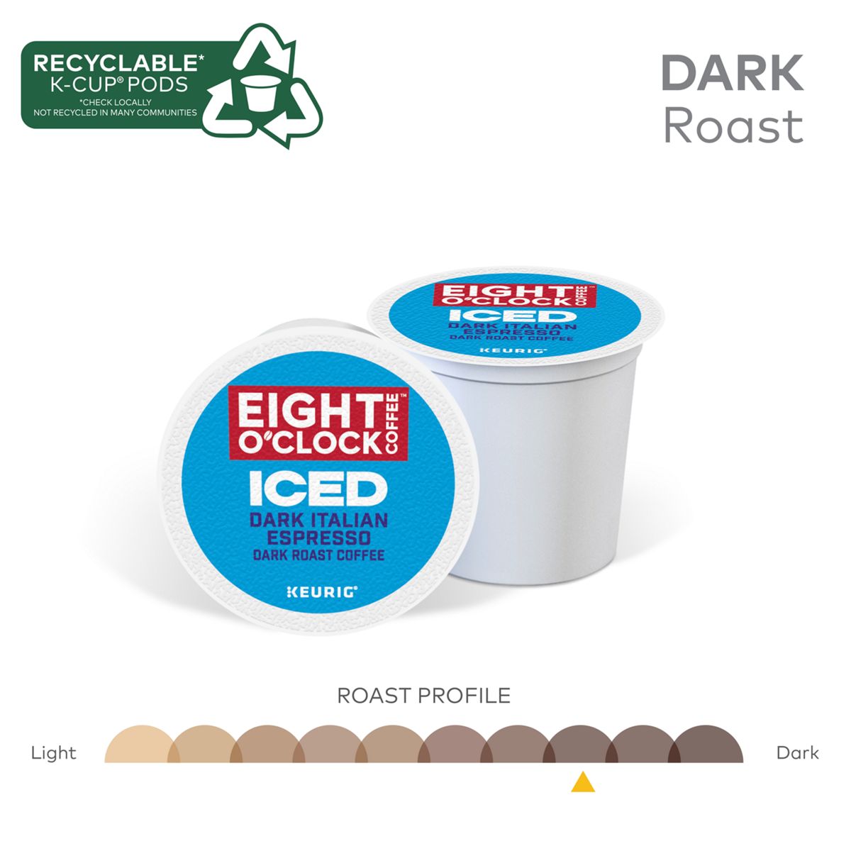 Eight O'Clock Iced Dark Italian Espresso K-Cup Pods