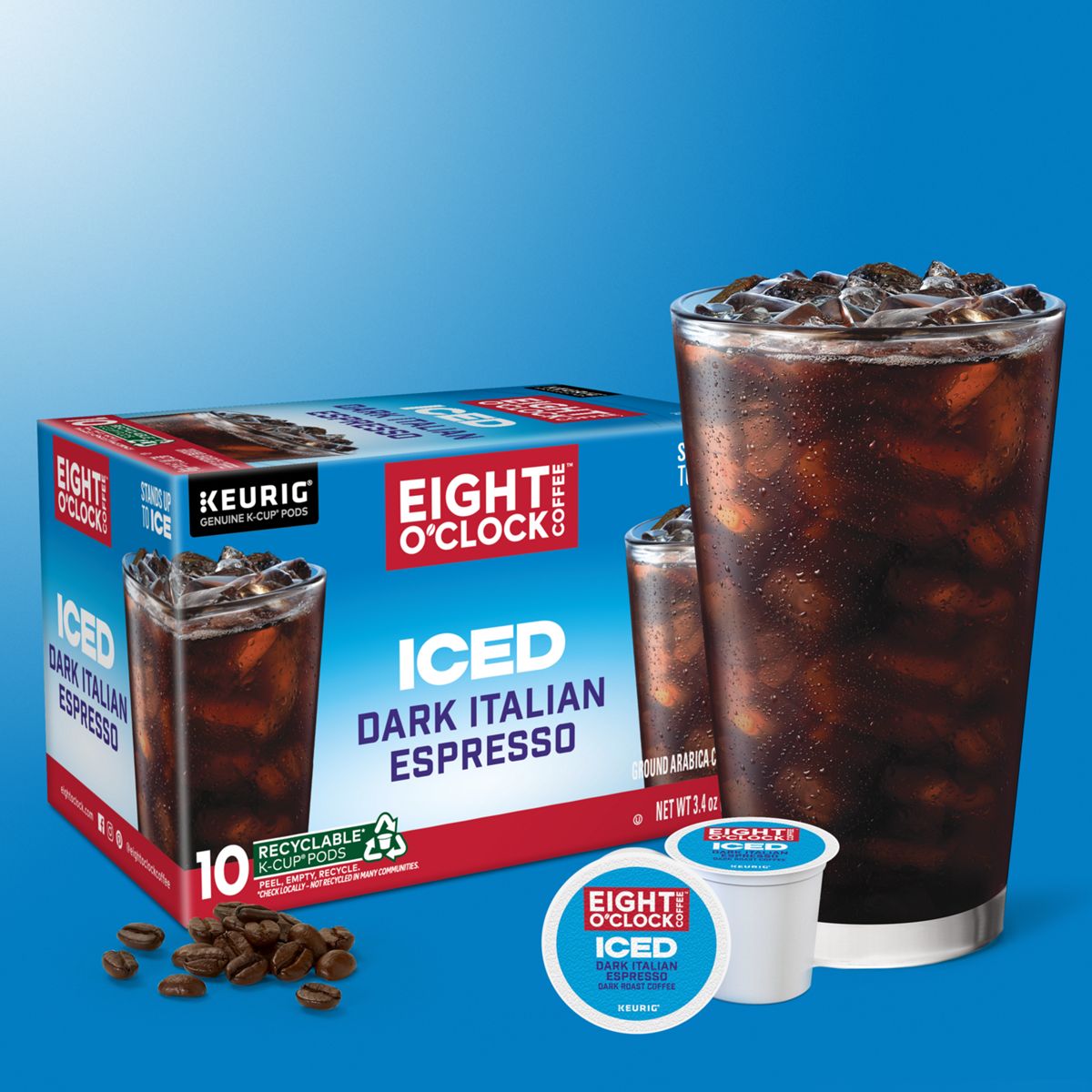 Eight O'Clock Iced Dark Italian Espresso K-Cup Pods