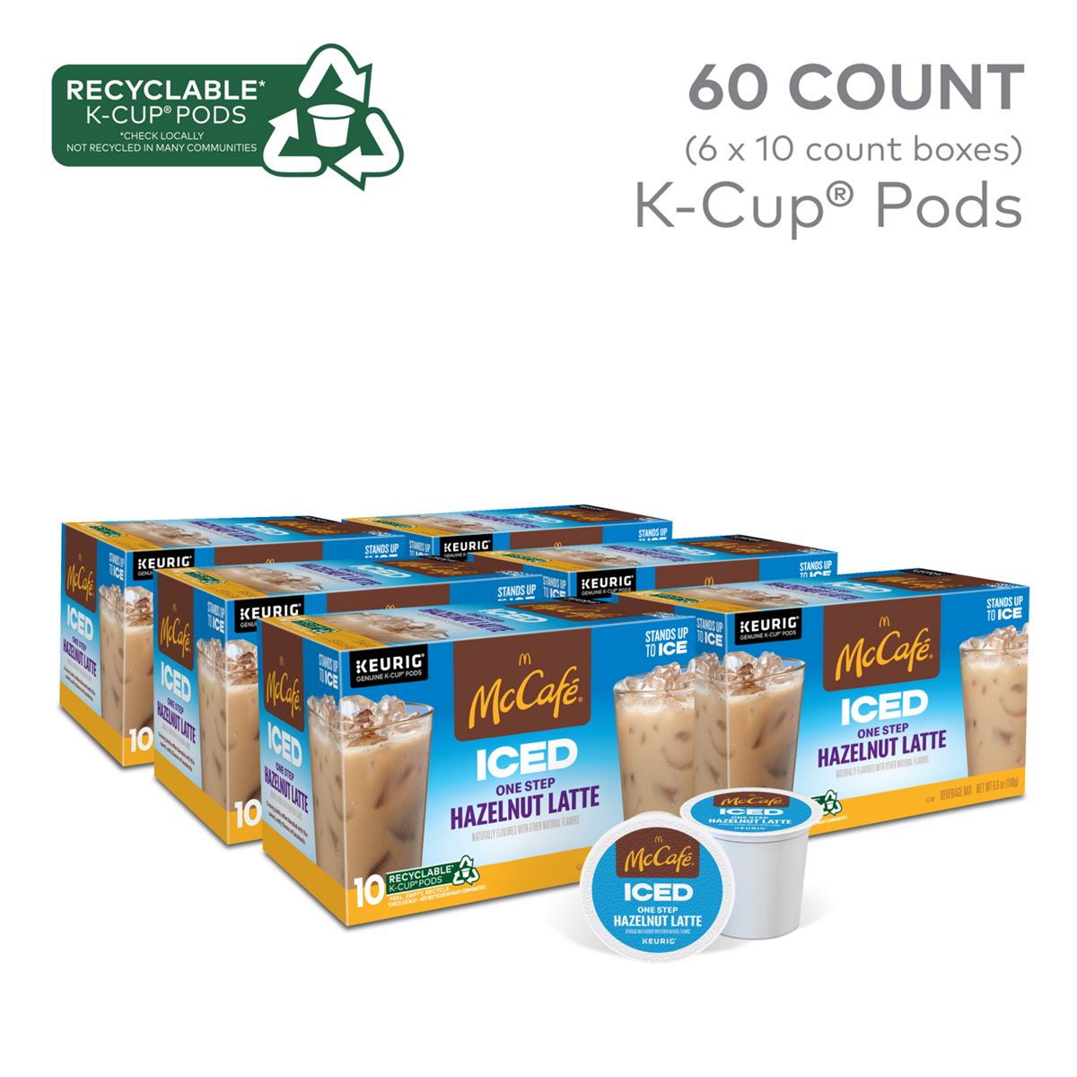 McCafe ICED Hazelnut Latte K-Cup Pods