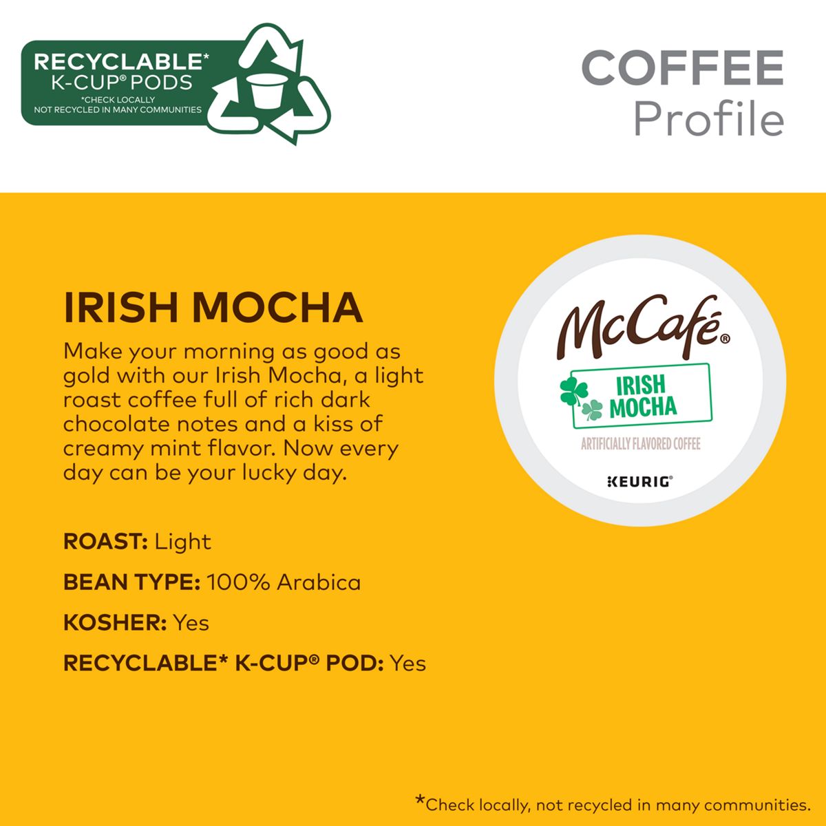 McCafe Irish Mocha K-Cup Pods