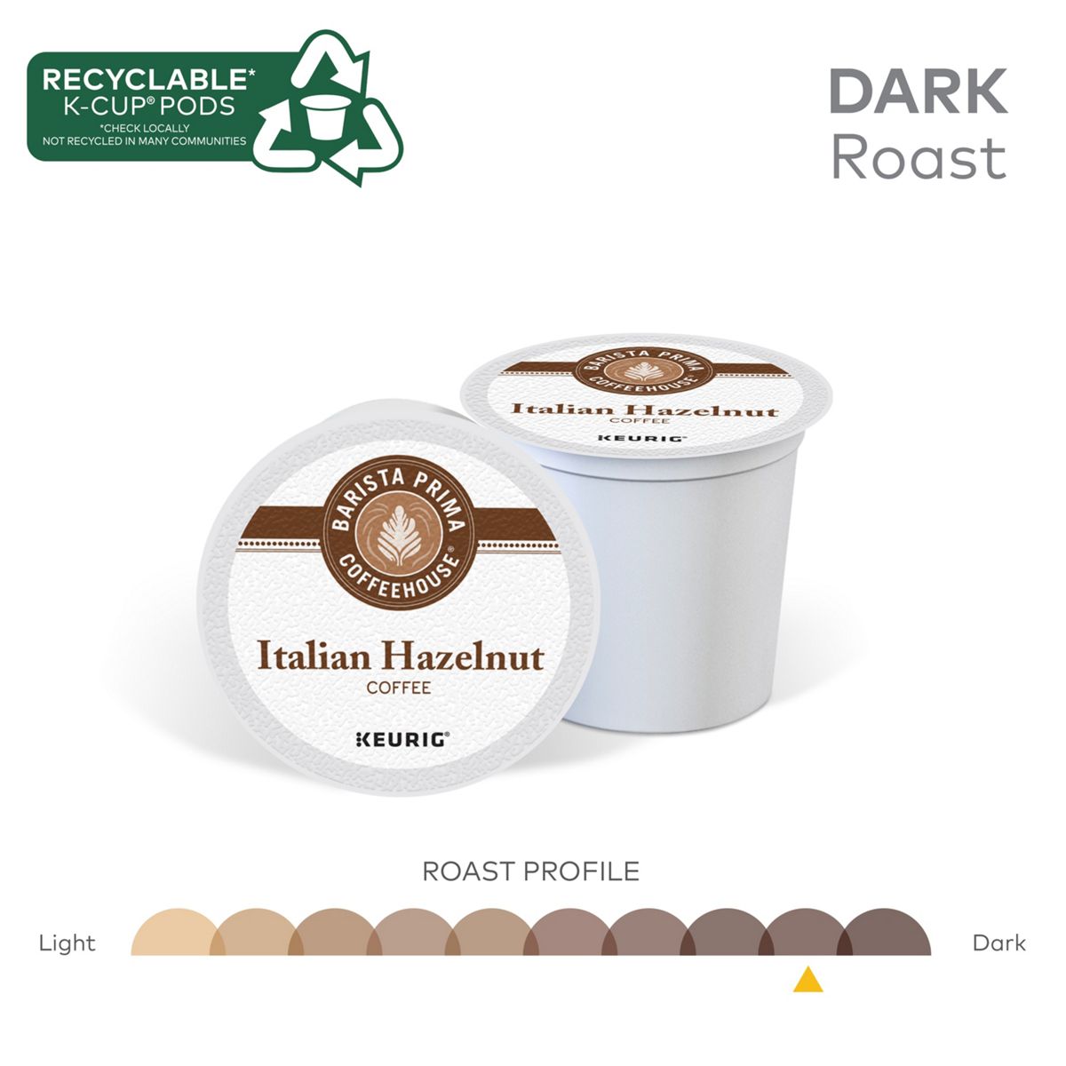 Barista Prima Coffeehouse Italian Hazelnut Coffee K-Cup Pods