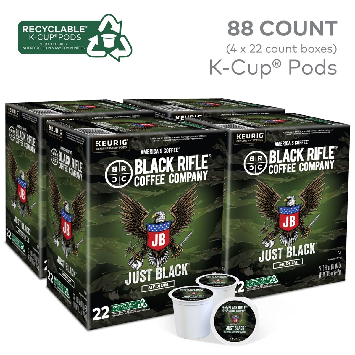 Black Rifle Coffee Company Just Black Coffee K-Cup Pods