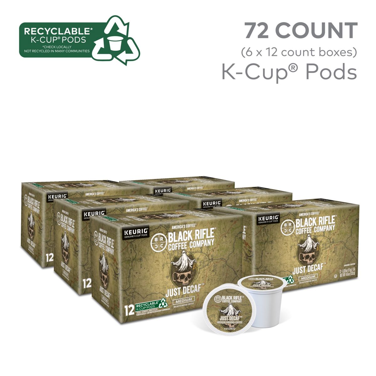 Black Rifle Coffee Company Just Decaf Coffee K-Cup Pods