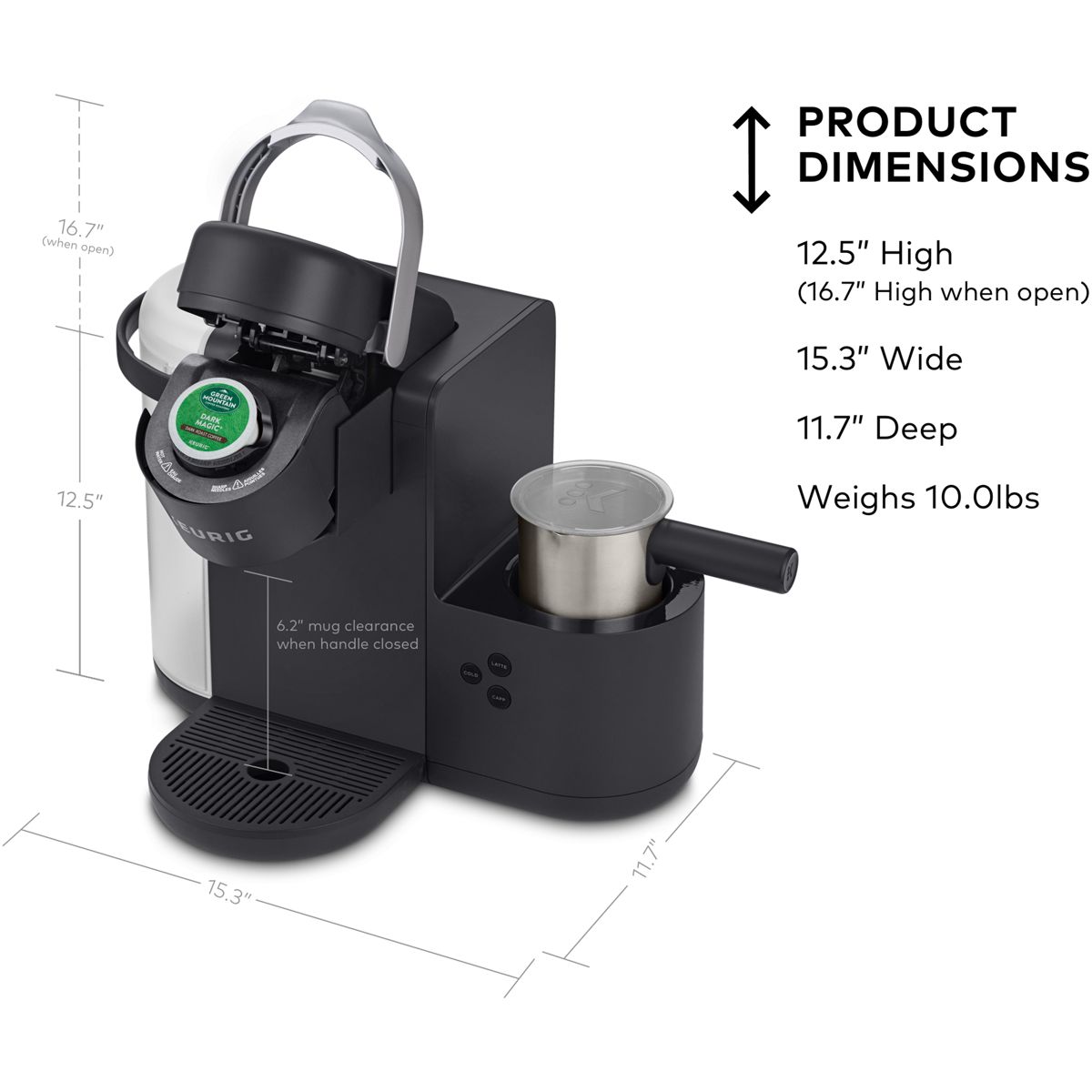 K-Cafe Single Serve Coffee Latte & Cappuccino Maker