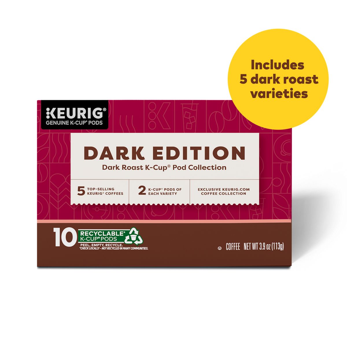 Keurig Dark Edition Dark Roast K-Cup Pod Collection - Variety Pack K-Cup Pods