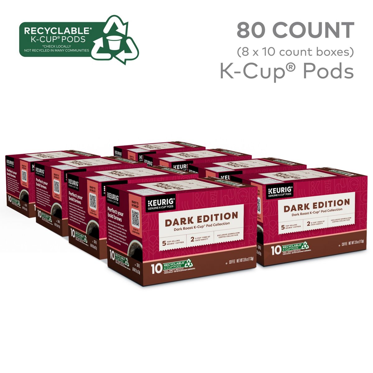 Keurig Dark Edition Dark Roast K-Cup Pod Collection - Variety Pack K-Cup Pods