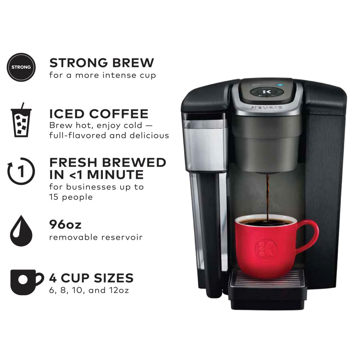 K-1550 Large Reservoir Coffee Maker - Home or Business Use