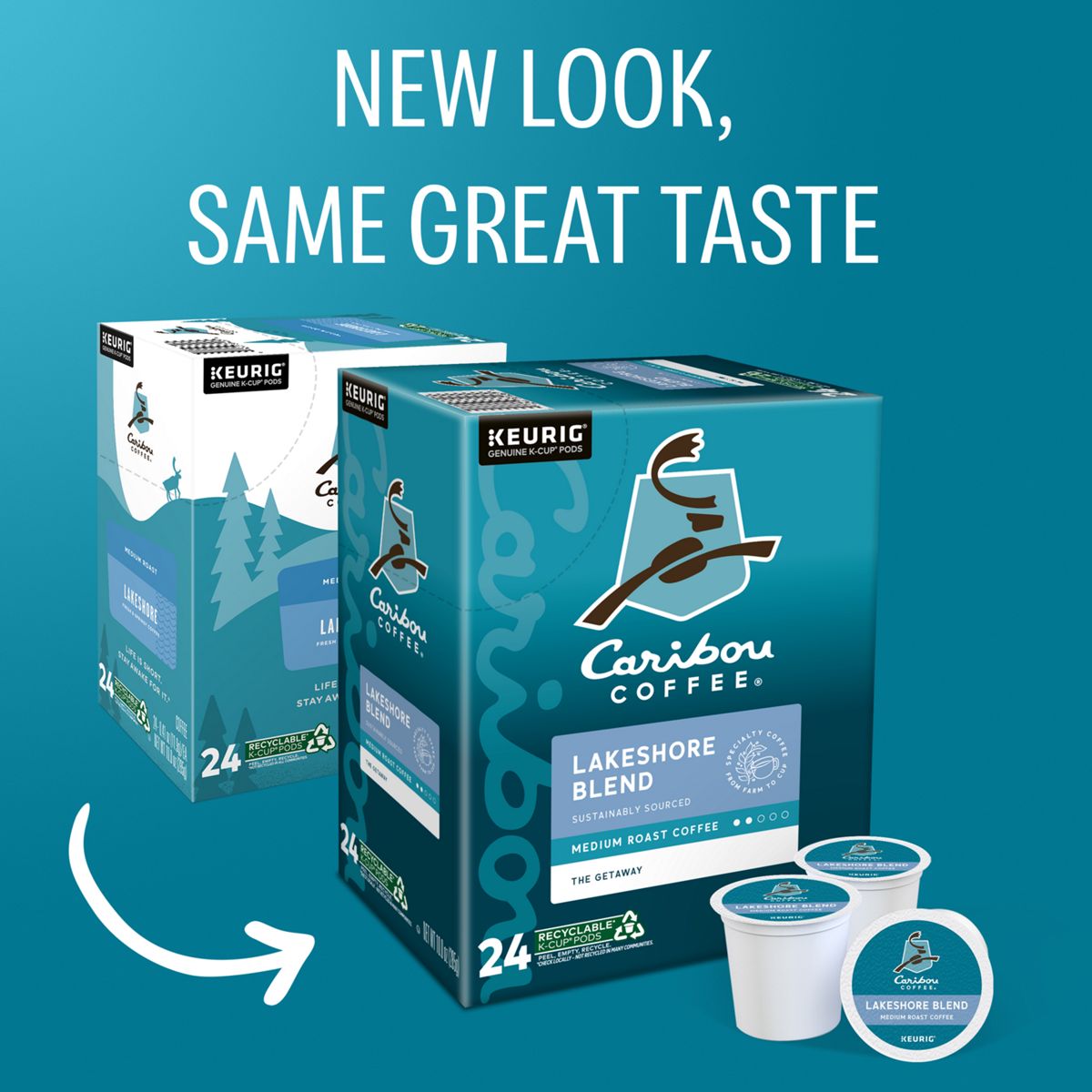 Caribou Coffee Lakeshore Blend Coffee K-Cup Pods