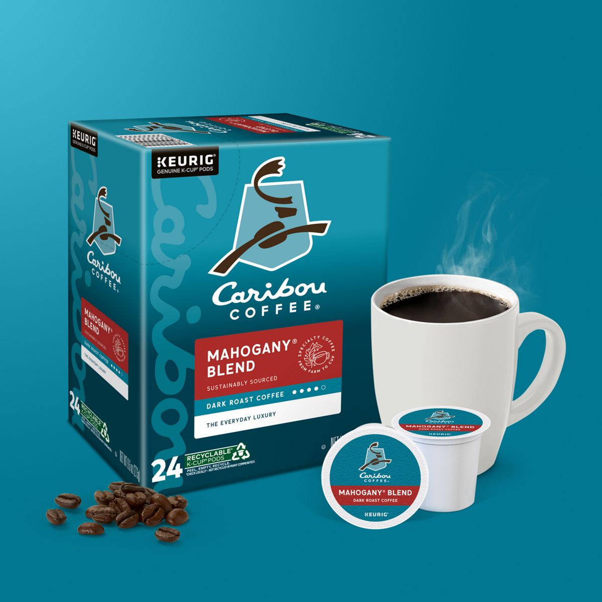 Caribou Coffee Mahogany Coffee K-Cup Pods