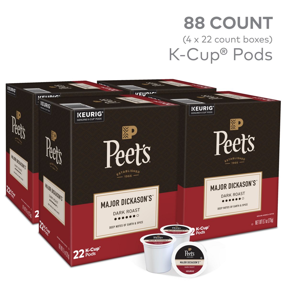 Peet's Coffee Major Dickason's Blend Coffee K-Cup Pods
