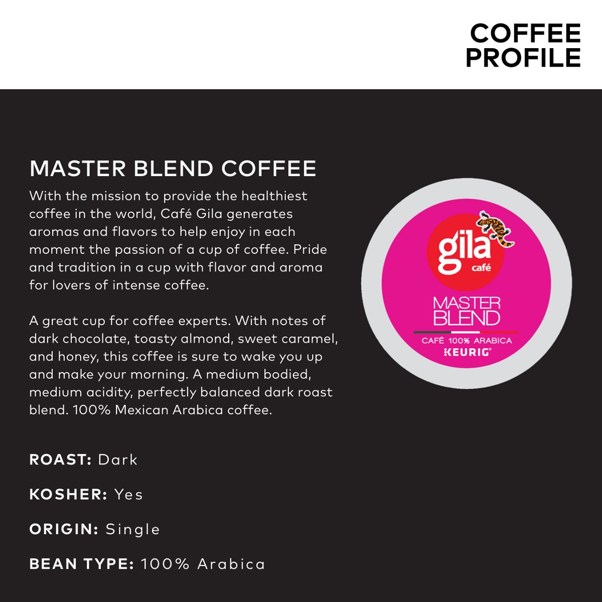 Cafe Gila Master Blend Coffee K-Cup Pods