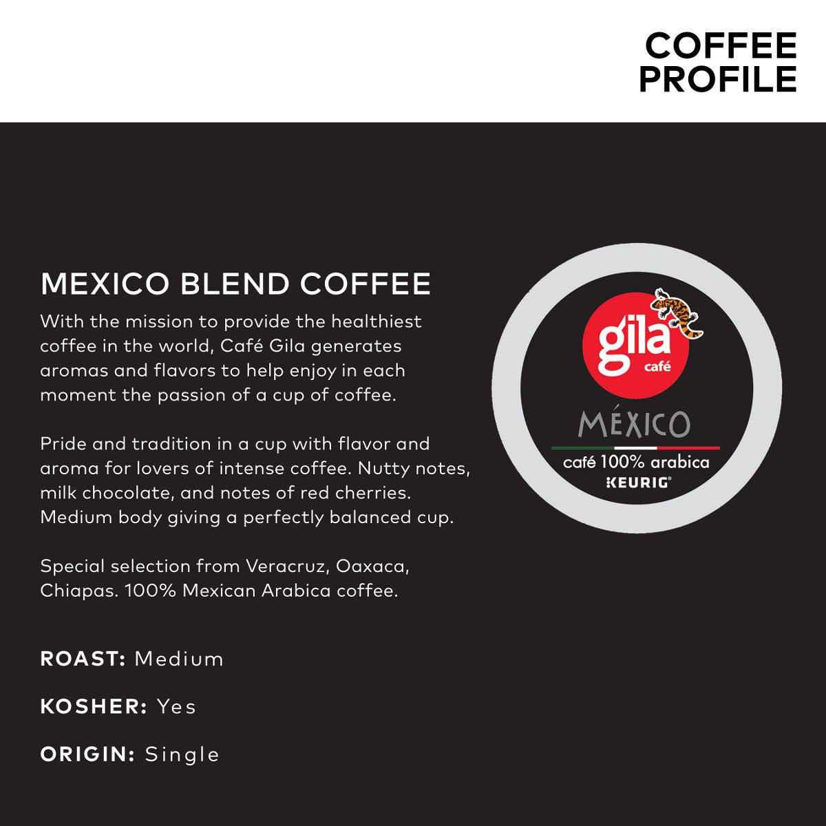 Cafe Gila Mexico Coffee K-Cup Pods