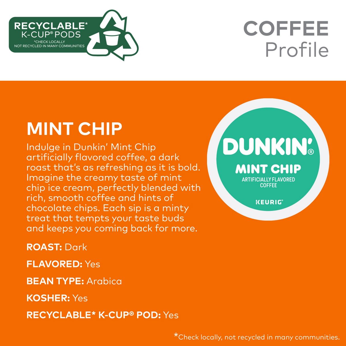 Dunkin' Mint Chip K-Cup Pods