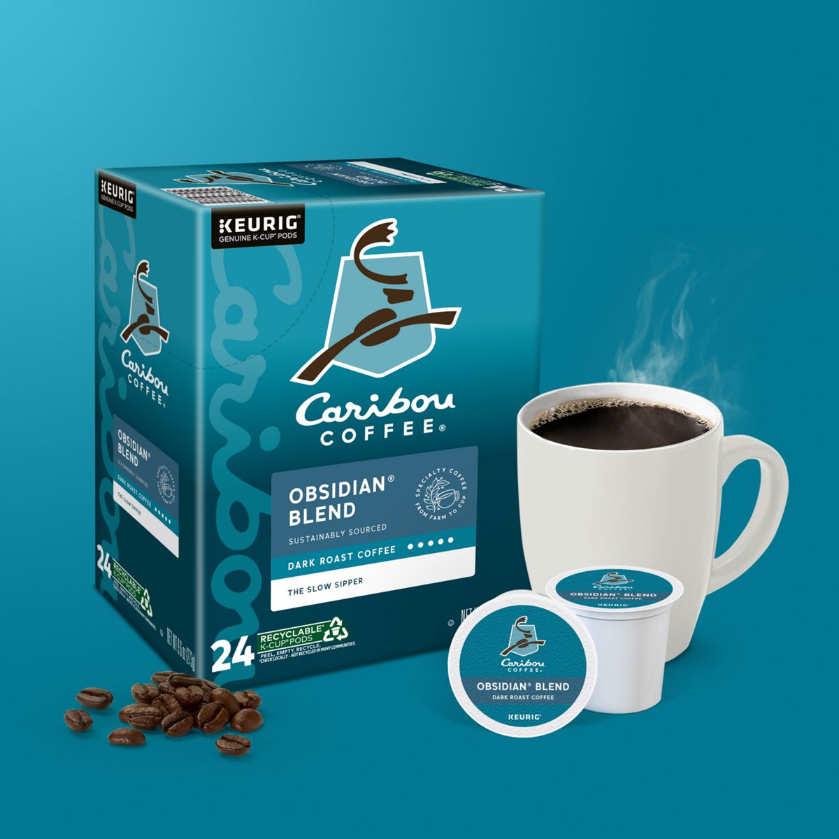 Caribou Coffee Obsidian Coffee K-Cup Pods