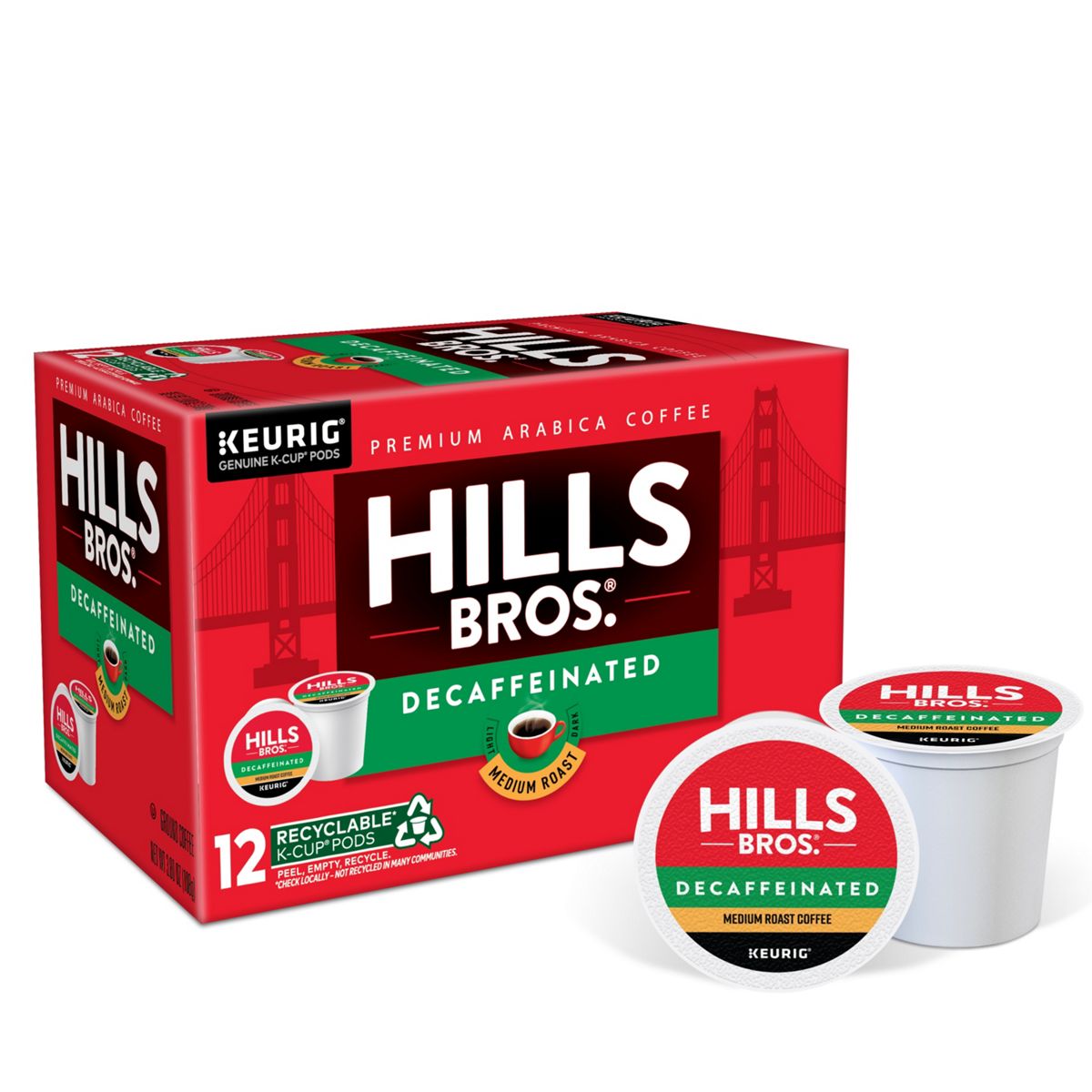 Hills Bros. Decaf Coffee K-Cup Pods
