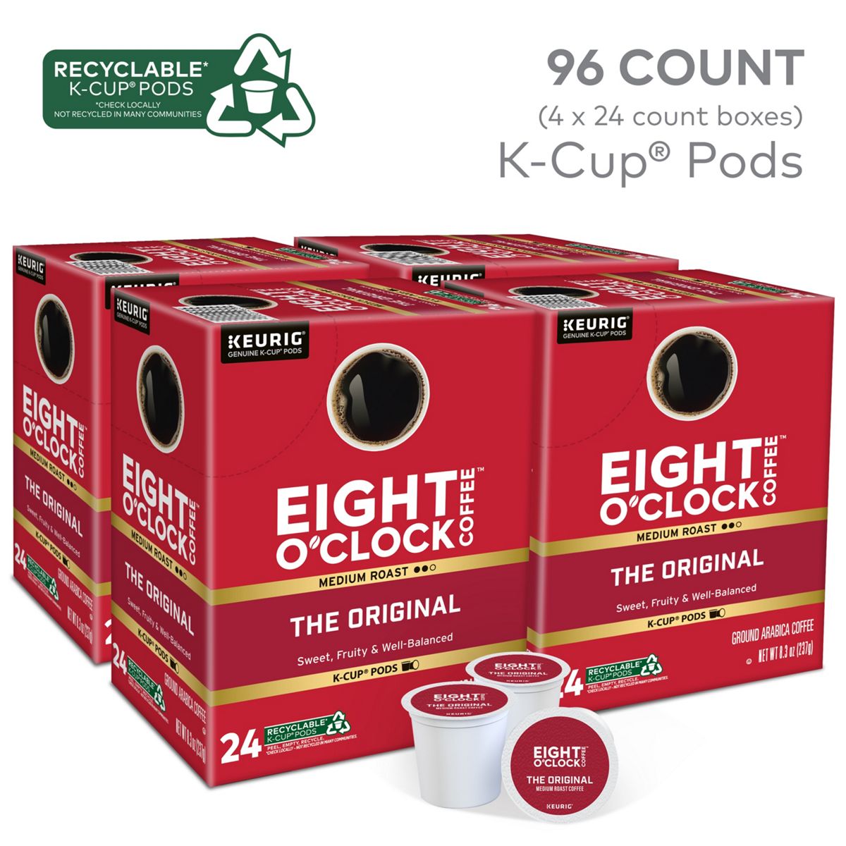 Eight O'Clock The Original Coffee K-Cup Pods