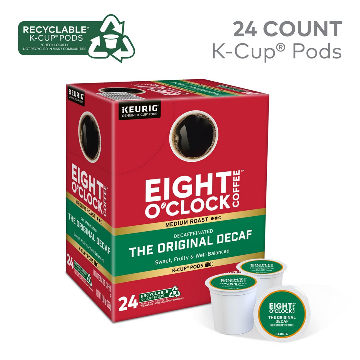Eight O'Clock The Original Decaf K-Cup Pods