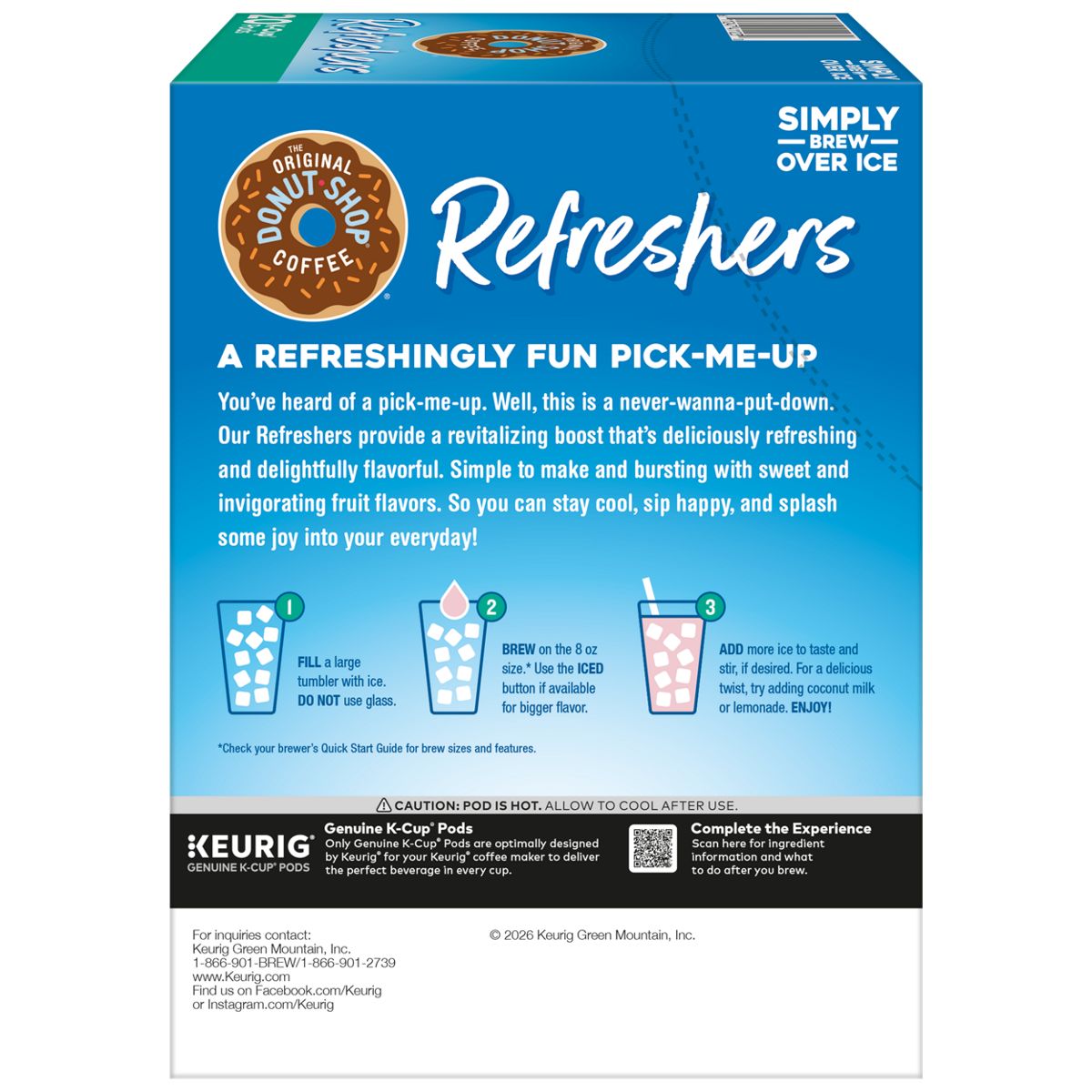 The Original Donut Shop Refreshers Variety Pack K-Cup Pods