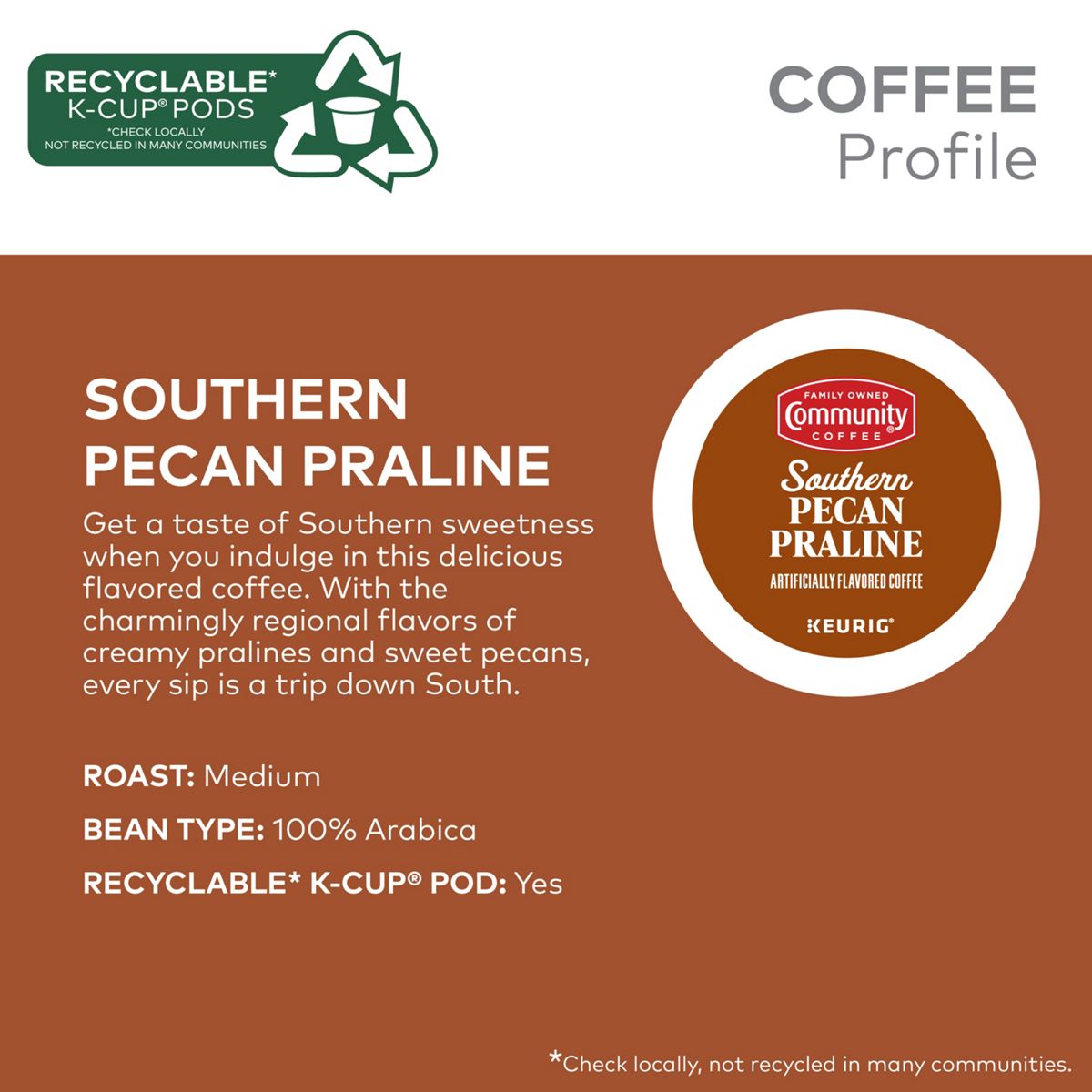 Community Coffee Southern Pecan Praline K-Cup Pods