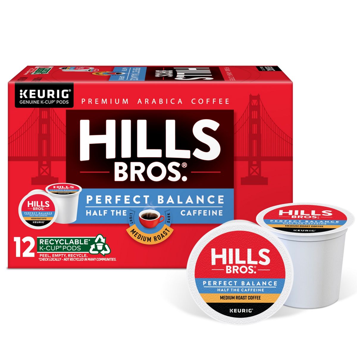 Hills Bros. Perfect Balance Coffee K-Cup Pods