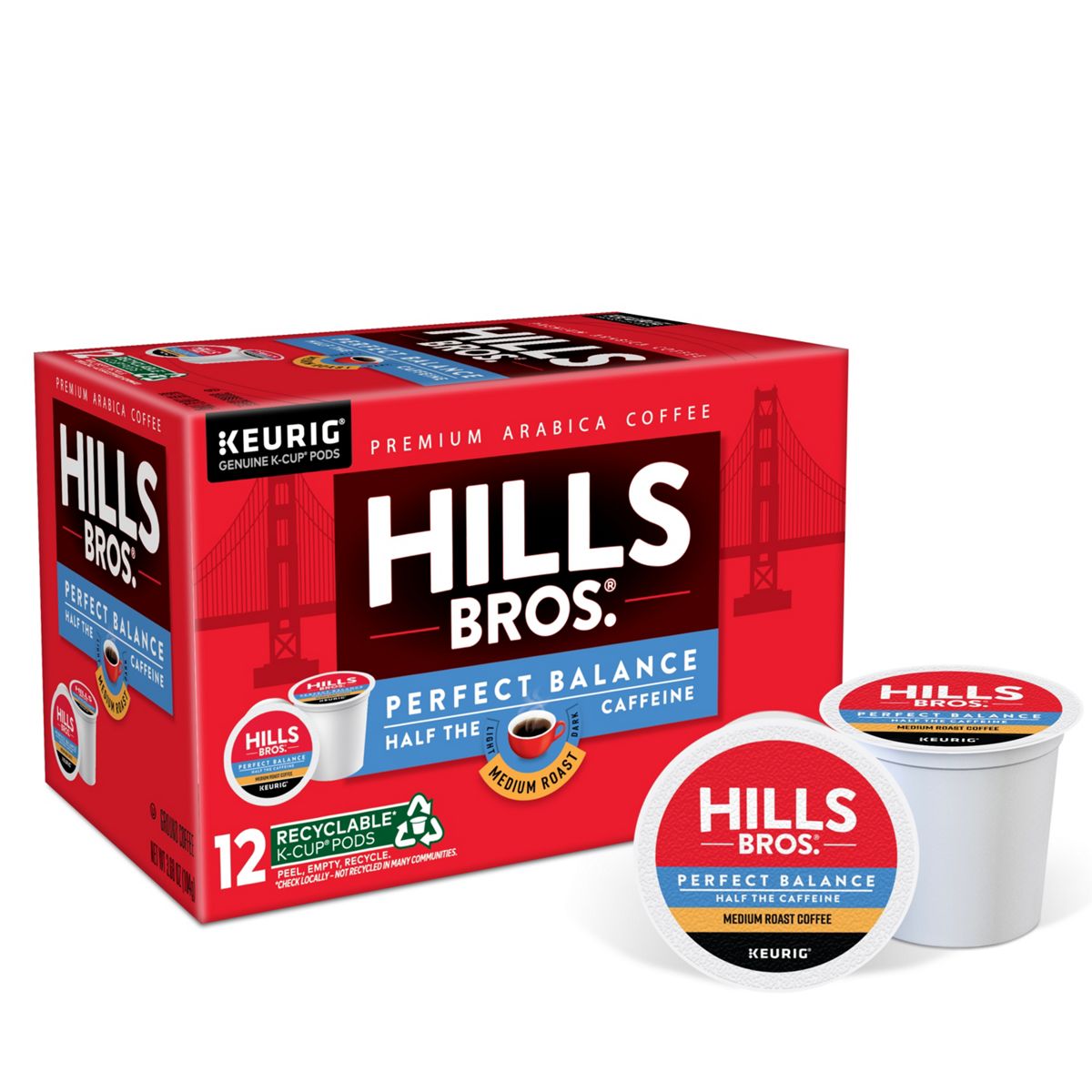 Hills Bros. Perfect Balance Coffee K-Cup Pods