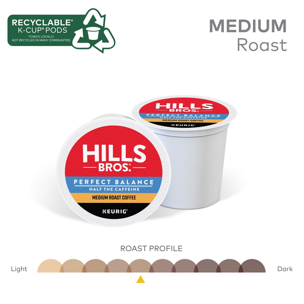 Hills Bros. Perfect Balance Coffee K-Cup Pods