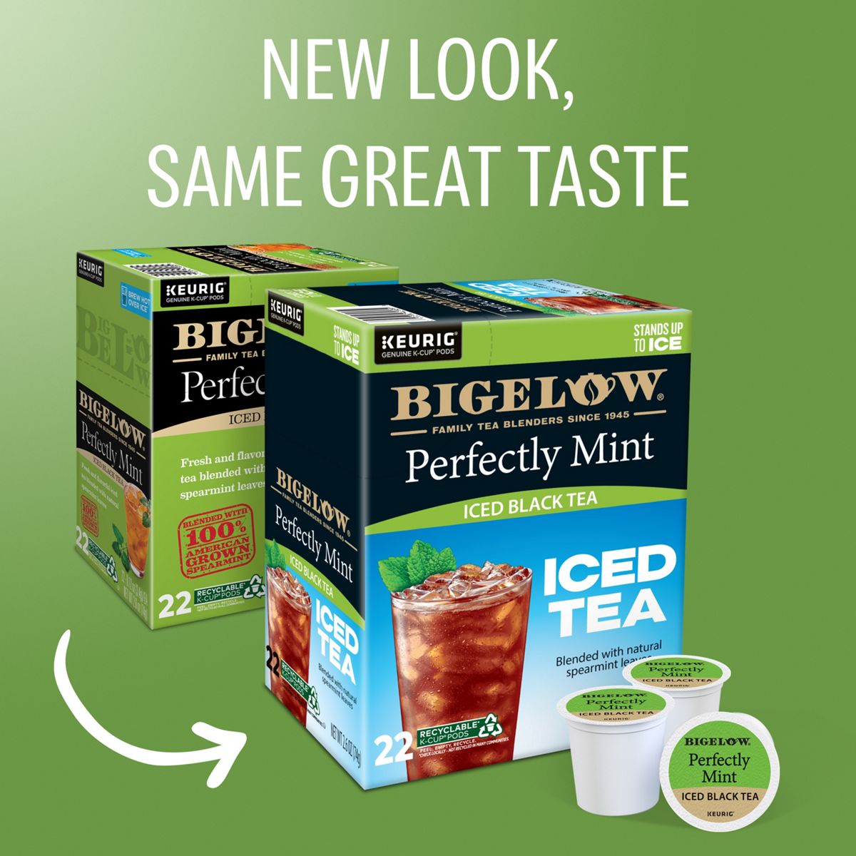 Bigelow Perfectly Mint Iced Black Tea K-Cup Pods