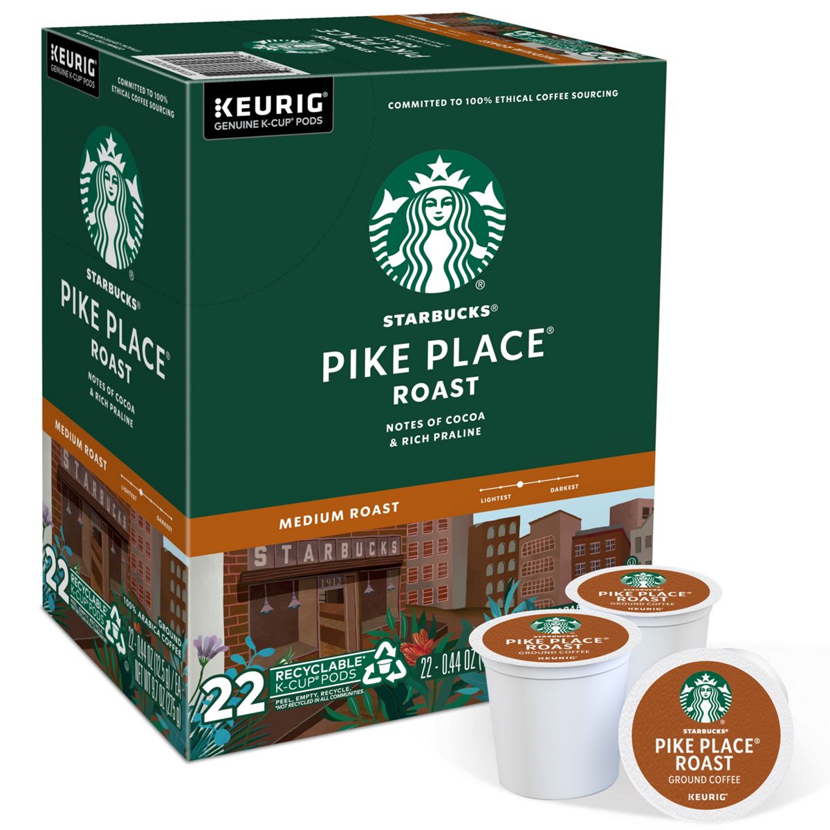 Starbucks Pike Place Roast Coffee K-Cup Pods