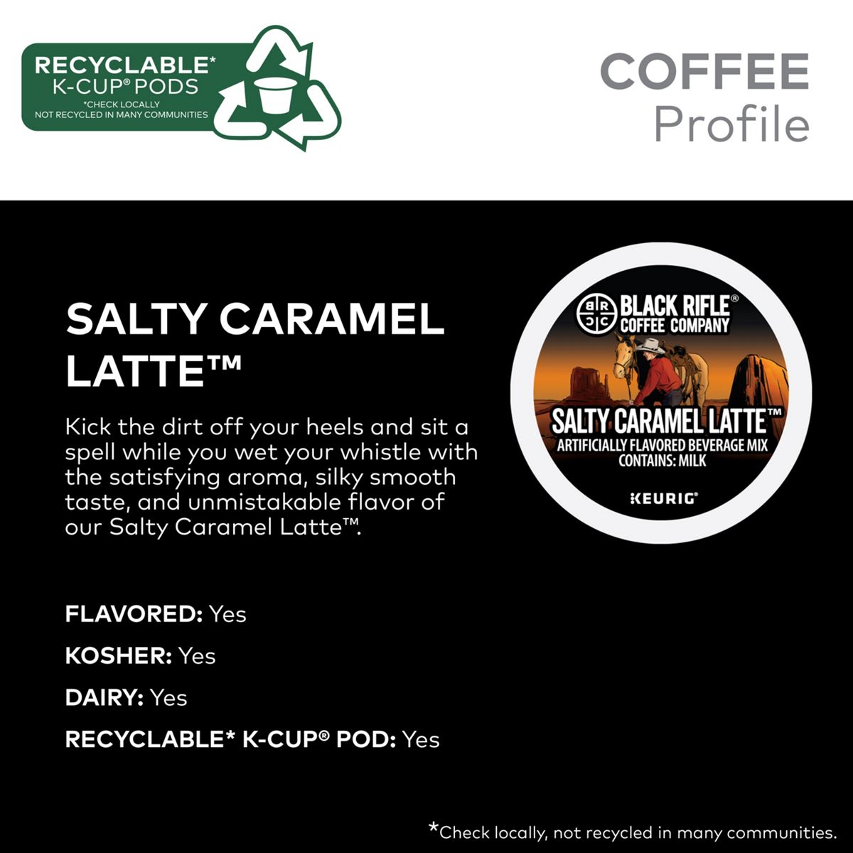 Black Rifle Coffee Company Salty Caramel Latte K-Cup Pods