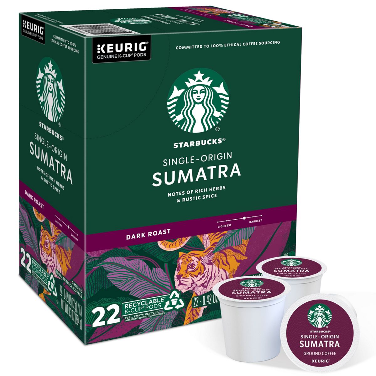 Starbucks Sumatra Coffee K-Cup Pods