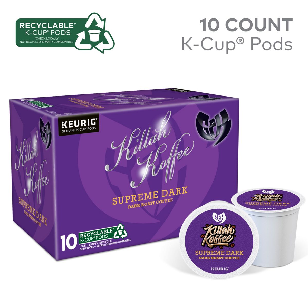 Killah Koffee Supreme Dark Roast Coffee K-Cup Pods