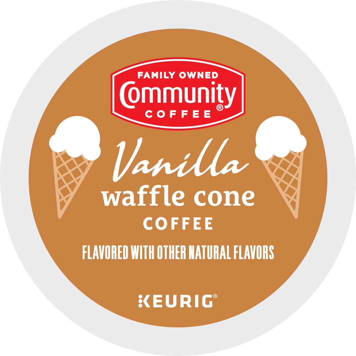 Community Coffee Vanilla Waffle Cone Coffee K-Cup Pods