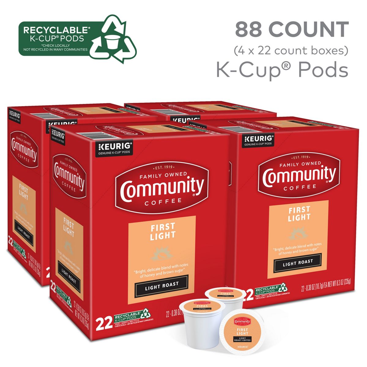 Community Coffee Vanilla Waffle Cone Coffee K-Cup Pods