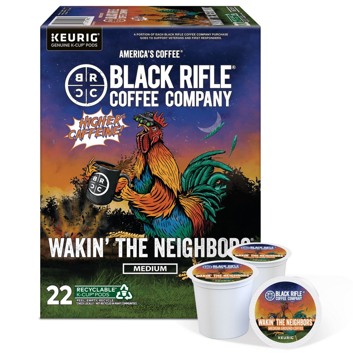 Black Rifle Coffee Company Wakin' The Neighbors Coffee K-Cup Pods