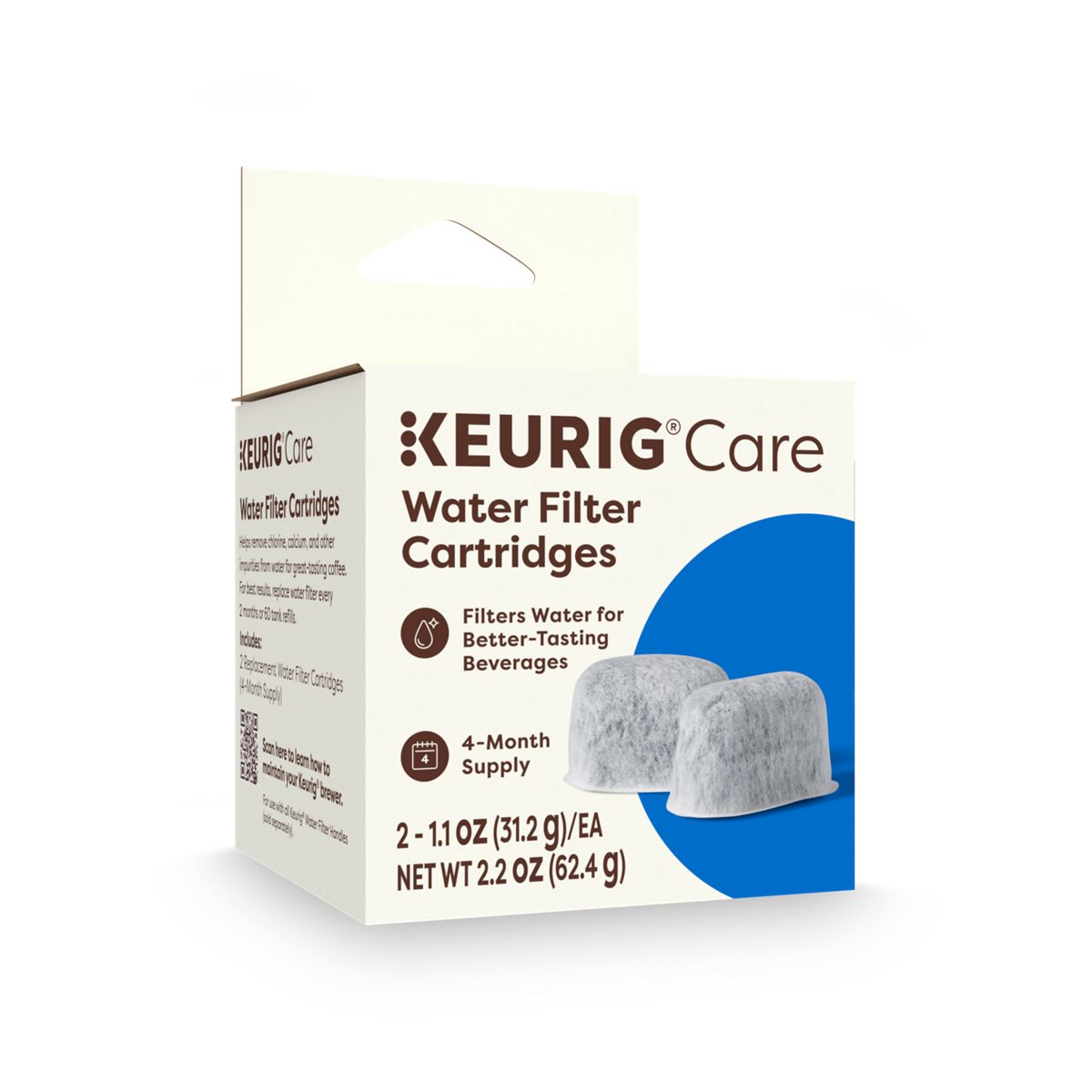 2-Pack Keurig Water Filter Cartridge Refills