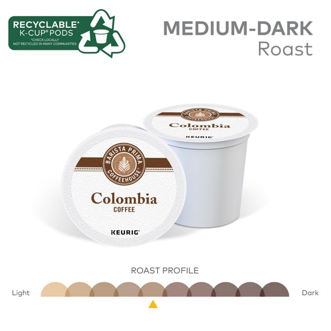 Barista Prima Coffee Colombia Coffee K-Cup Pods