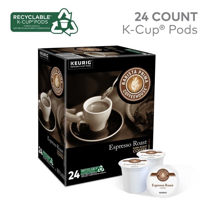 Barista Prima Coffee Espresso Roast Coffee K-Cup Pods