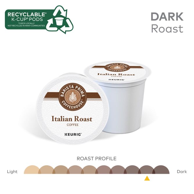 Barista Prima Coffee Italian Roast K-Cup Pods