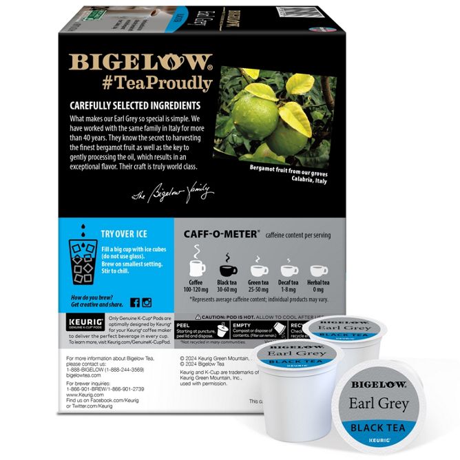 Bigelow Tea Earl Grey Tea K-Cup Pods