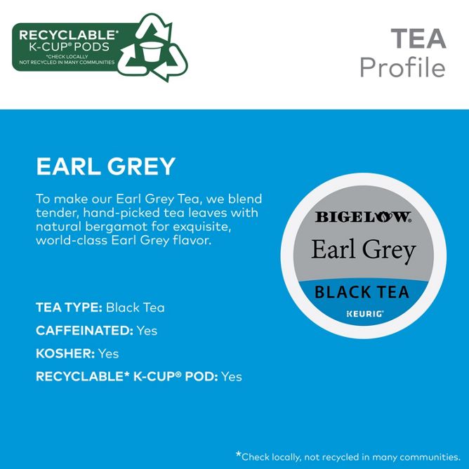 Bigelow Tea Earl Grey Tea K-Cup Pods