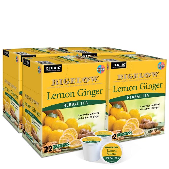Bigelow Tea Lemon Ginger Herbal Tea K-Cup Pods