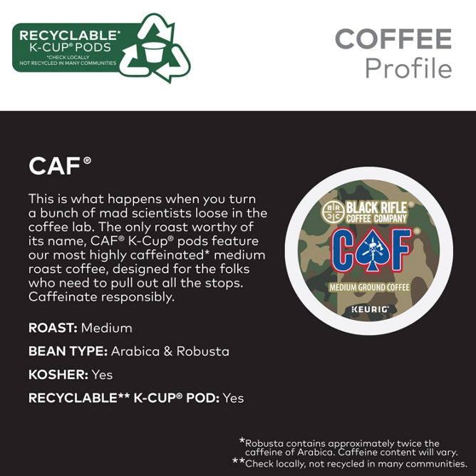 Black Rifle Coffee CAF K-Cup Pods
