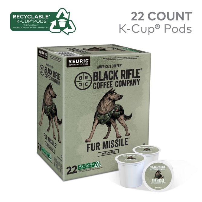 Black Rifle Coffee Fur Missile K-Cup Pods