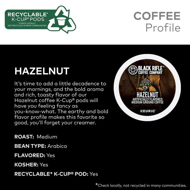 Black Rifle Coffee Hazelnut K-Cup Pods